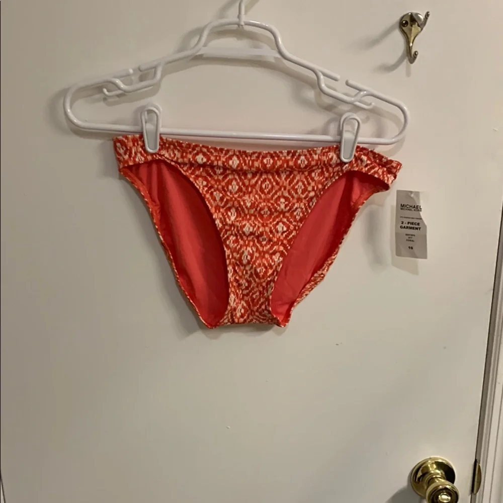 NWT Michael Kors White and Orange Bikini Swimwear